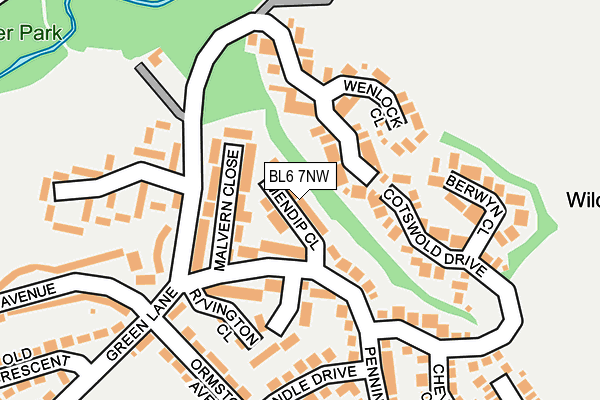 BL6 7NW map - OS OpenMap – Local (Ordnance Survey)