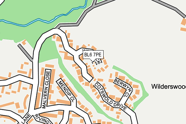 BL6 7PE map - OS OpenMap – Local (Ordnance Survey)