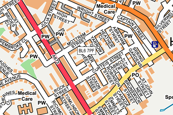 BL6 7PF map - OS OpenMap – Local (Ordnance Survey)