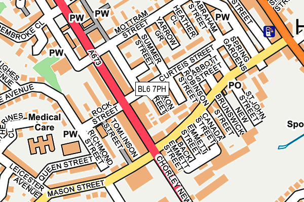 BL6 7PH map - OS OpenMap – Local (Ordnance Survey)