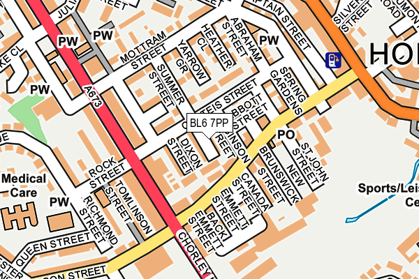 BL6 7PP map - OS OpenMap – Local (Ordnance Survey)