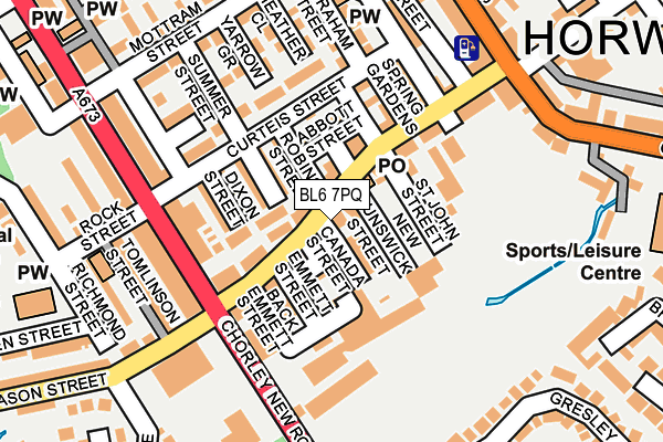 BL6 7PQ map - OS OpenMap – Local (Ordnance Survey)