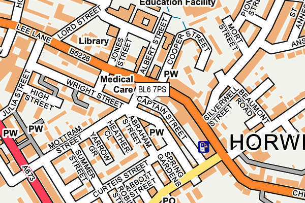 BL6 7PS map - OS OpenMap – Local (Ordnance Survey)