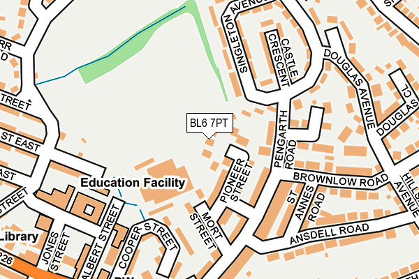 BL6 7PT map - OS OpenMap – Local (Ordnance Survey)