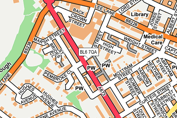 BL6 7QA map - OS OpenMap – Local (Ordnance Survey)