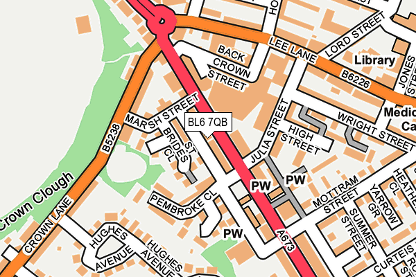 BL6 7QB map - OS OpenMap – Local (Ordnance Survey)