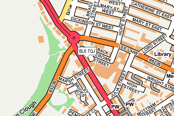 BL6 7QJ map - OS OpenMap – Local (Ordnance Survey)