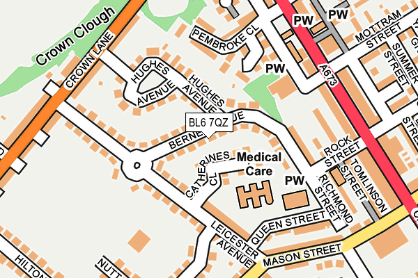 BL6 7QZ map - OS OpenMap – Local (Ordnance Survey)