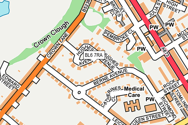 BL6 7RA map - OS OpenMap – Local (Ordnance Survey)