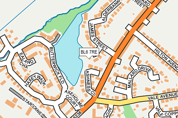 BL6 7RE map - OS OpenMap – Local (Ordnance Survey)