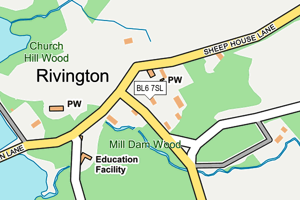 BL6 7SL map - OS OpenMap – Local (Ordnance Survey)