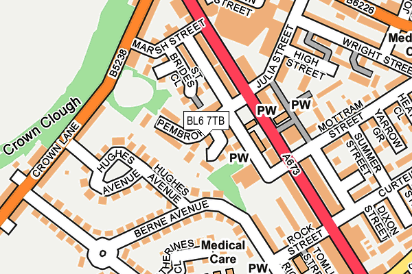 BL6 7TB map - OS OpenMap – Local (Ordnance Survey)