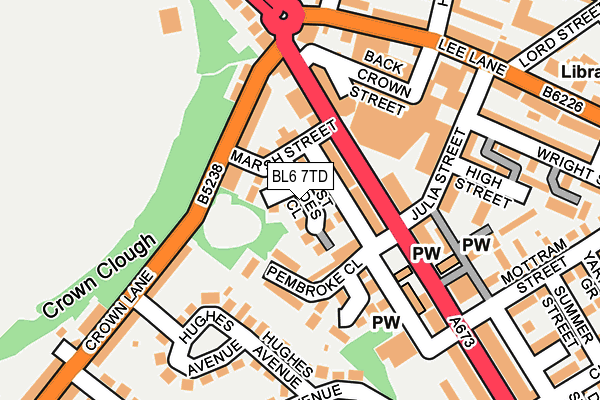 BL6 7TD map - OS OpenMap – Local (Ordnance Survey)