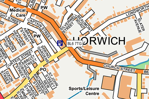 BL6 7TG map - OS OpenMap – Local (Ordnance Survey)