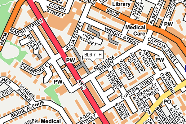 BL6 7TH map - OS OpenMap – Local (Ordnance Survey)