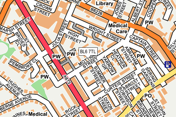 BL6 7TL map - OS OpenMap – Local (Ordnance Survey)