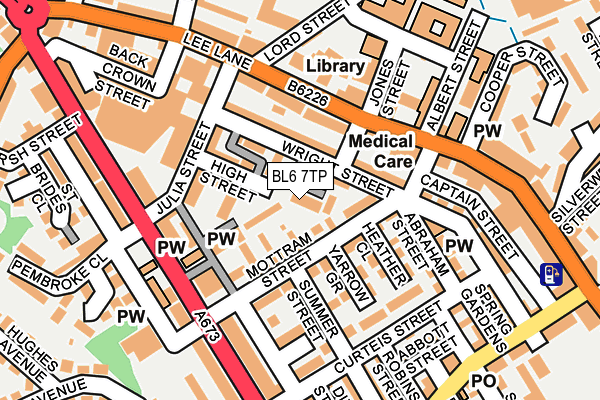 BL6 7TP map - OS OpenMap – Local (Ordnance Survey)