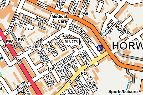 BL6 7TS map - OS OpenMap – Local (Ordnance Survey)