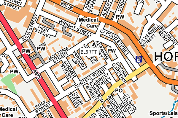 BL6 7TT map - OS OpenMap – Local (Ordnance Survey)