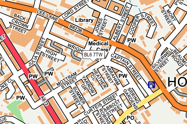 BL6 7TW map - OS OpenMap – Local (Ordnance Survey)