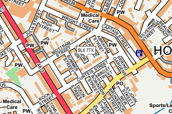 BL6 7TX map - OS OpenMap – Local (Ordnance Survey)