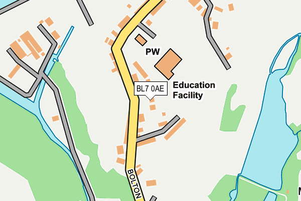 BL7 0AE map - OS OpenMap – Local (Ordnance Survey)