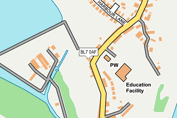 BL7 0AF map - OS OpenMap – Local (Ordnance Survey)