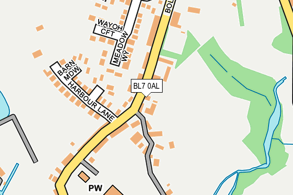 BL7 0AL map - OS OpenMap – Local (Ordnance Survey)