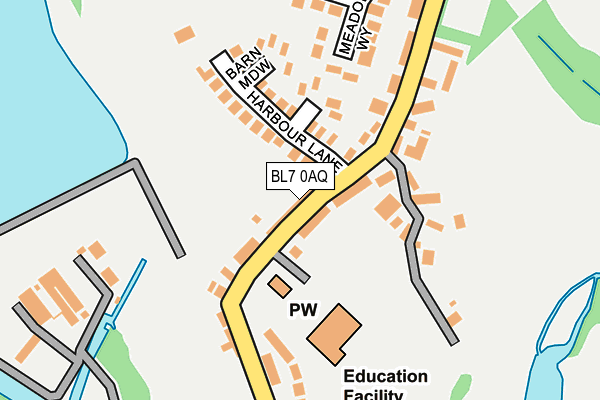 BL7 0AQ map - OS OpenMap – Local (Ordnance Survey)