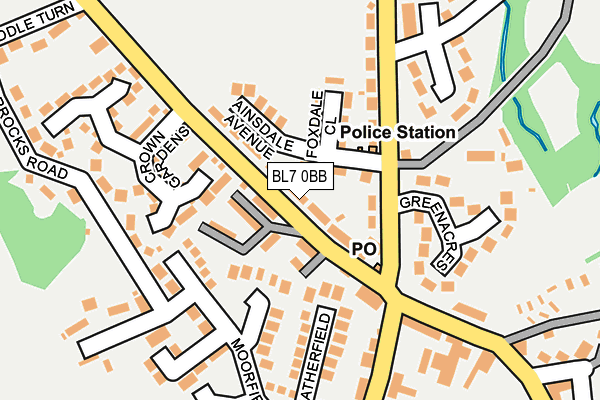 Map of EDGWORTH STORES & P.O. LIMITED at local scale