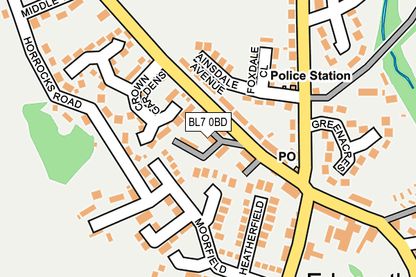 BL7 0BD map - OS OpenMap – Local (Ordnance Survey)