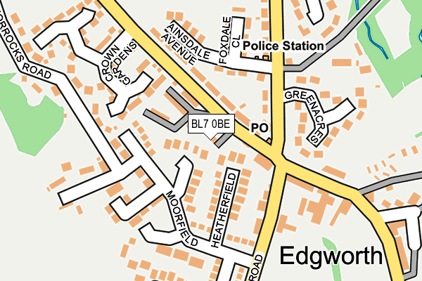 BL7 0BE map - OS OpenMap – Local (Ordnance Survey)