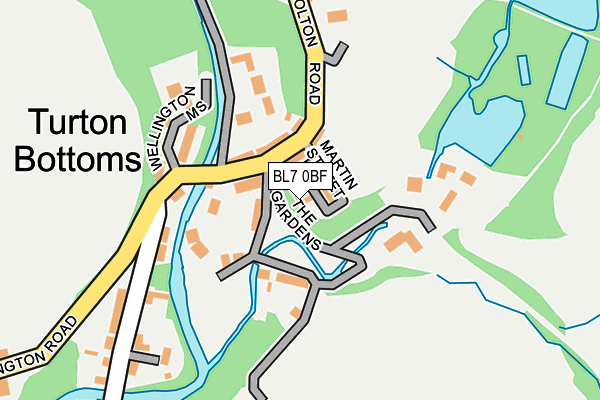 BL7 0BF map - OS OpenMap – Local (Ordnance Survey)