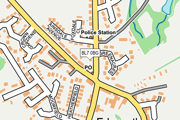 BL7 0BG map - OS OpenMap – Local (Ordnance Survey)