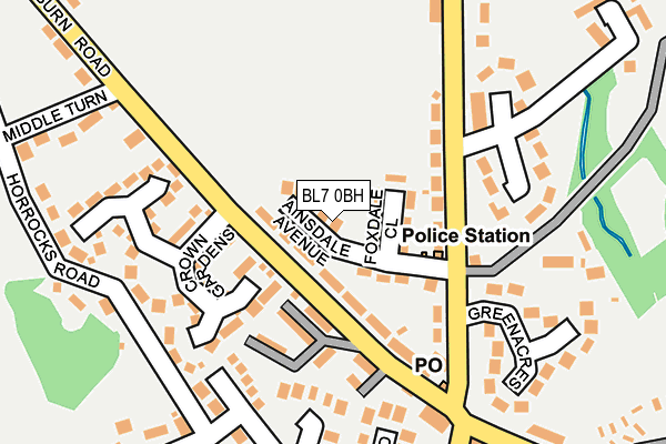 BL7 0BH map - OS OpenMap – Local (Ordnance Survey)