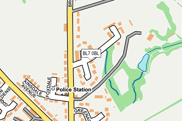 BL7 0BL map - OS OpenMap – Local (Ordnance Survey)