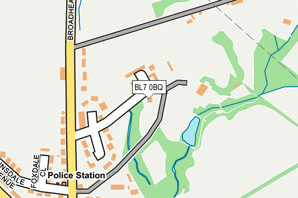 BL7 0BQ map - OS OpenMap – Local (Ordnance Survey)