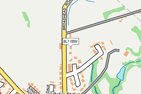 BL7 0BW map - OS OpenMap – Local (Ordnance Survey)