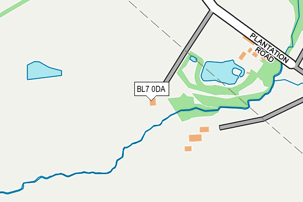 BL7 0DA map - OS OpenMap – Local (Ordnance Survey)