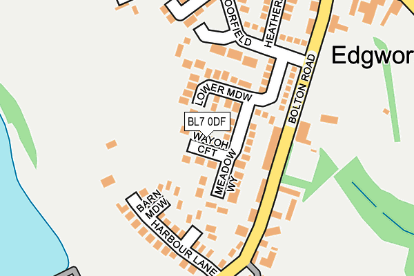 BL7 0DF map - OS OpenMap – Local (Ordnance Survey)