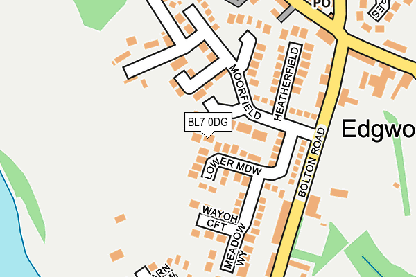 BL7 0DG map - OS OpenMap – Local (Ordnance Survey)
