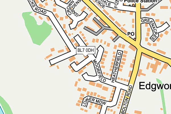 BL7 0DH map - OS OpenMap – Local (Ordnance Survey)