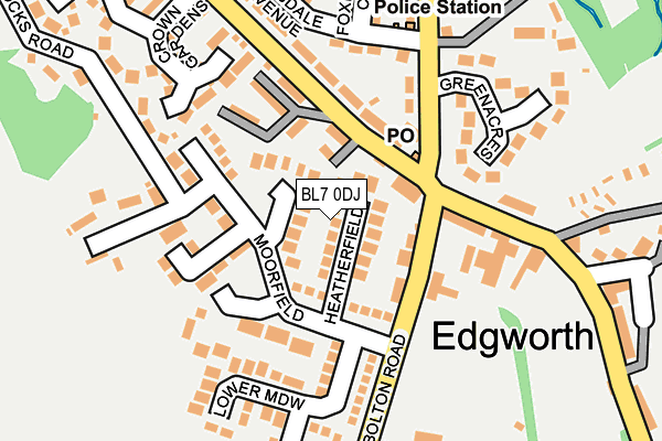 BL7 0DJ map - OS OpenMap – Local (Ordnance Survey)