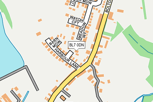 BL7 0DN map - OS OpenMap – Local (Ordnance Survey)