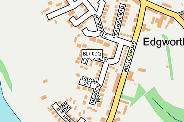 BL7 0DQ map - OS OpenMap – Local (Ordnance Survey)