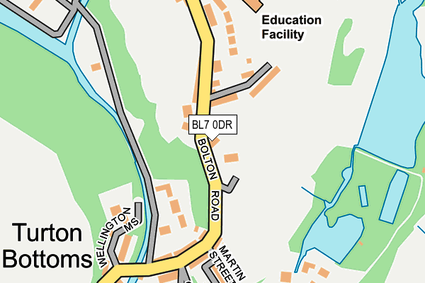 BL7 0DR map - OS OpenMap – Local (Ordnance Survey)