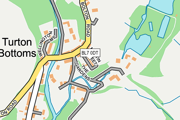 BL7 0DT map - OS OpenMap – Local (Ordnance Survey)