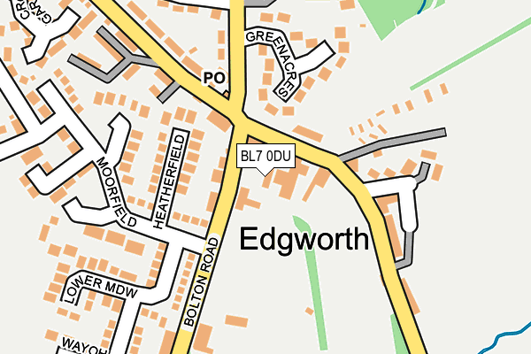 BL7 0DU map - OS OpenMap – Local (Ordnance Survey)