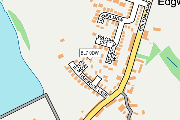 BL7 0DW map - OS OpenMap – Local (Ordnance Survey)