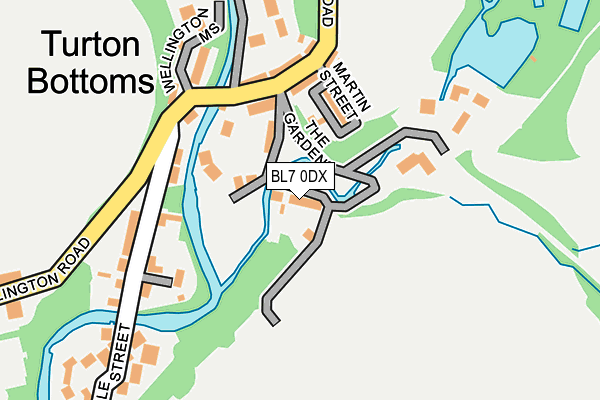 BL7 0DX map - OS OpenMap – Local (Ordnance Survey)